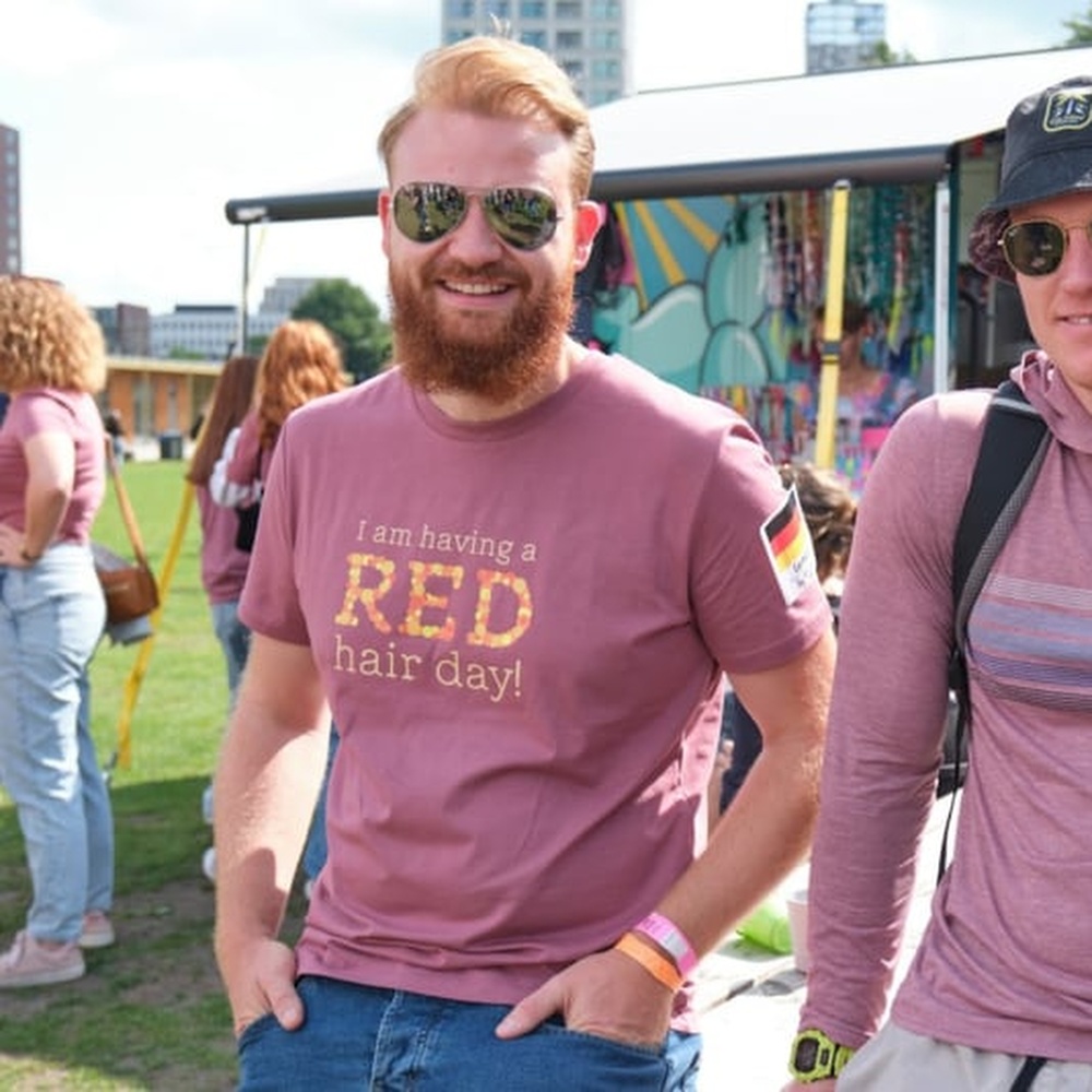 Unisex T-shirt - RED Hair Day - 2023 - Image 3